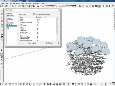 Azalea - Rhododendron - Red Low-poly 3D model