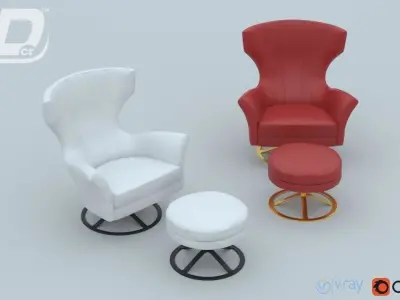 Ibera lazy chair 3D model