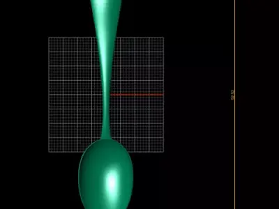 Luxury Gold Spoon pendant   3D print model