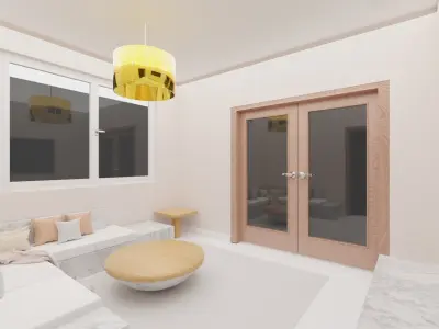 Small Living Room Low-poly 3D model