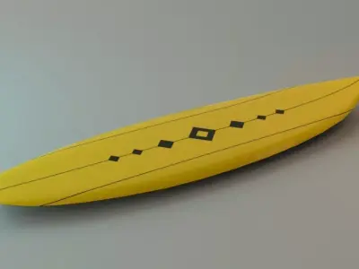 Surf Board Low-poly 3D model