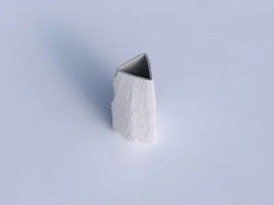 Vase triangle with fine organic cells 3D print model