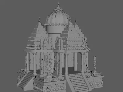 Indian temple 03 3D model