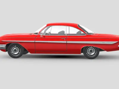 Chevrolet Impala 1961 Low-poly 3D model