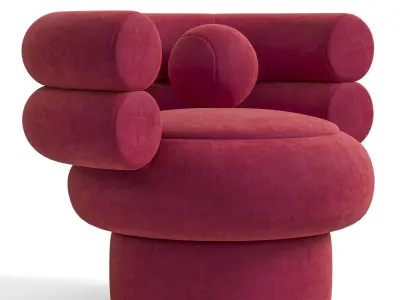 Rolland Armchair Italian Boucle Ecru 3D model