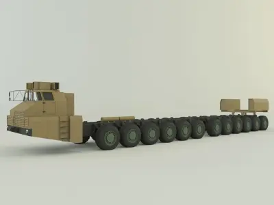 Maz-7907 military vehicle 3D model
