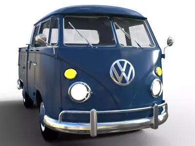 Volkswagen T1 Doka Blue Dream 3D print model