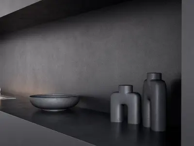 Wall With Biofireplace 3D model