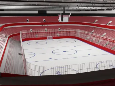Ice Hockey Stadium Low-poly 3D model