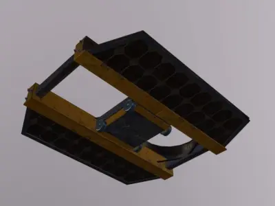 Crane Engine Platform Low-poly 3D model