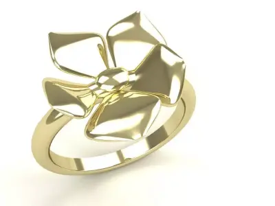 Apple Blossom Ladies Ring Gold Silver Platinum Luxury Jewelry 3D print model