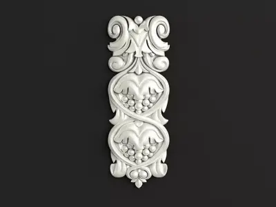 Carved decor vertical  3D model purchase