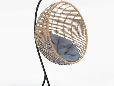 Belham Living Resin Wicker Chair 3D model