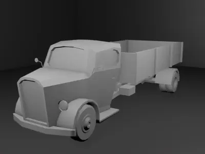 Low-poly freight car Low-poly 3D model