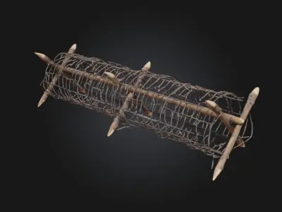 Barbed Barricade  Ruthless Defense for Conflict Zones 3D model