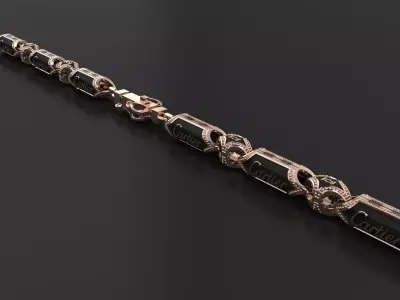 CARRTIER BRACELET WITH ENAMEL 3D PRINT MODEL 3D print model