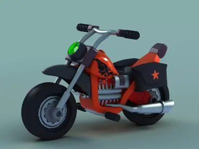 custom kart vehicle motorcycle biker bike motor race racing  3D model