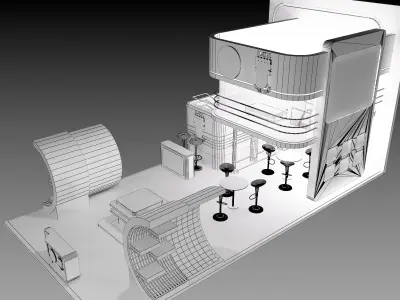 Booth Exhibition Stand a389c 3D model