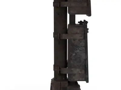 Train Traffic Light Weathered 15 3D model