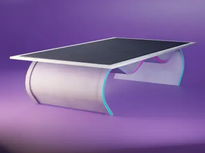 Modern Luxury Futuristic Desk Table Low Poly 3D model