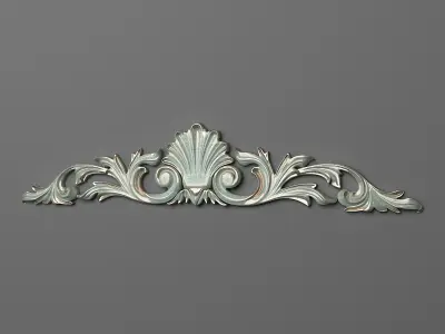 Cartouche ornate shell decoration 3D print model