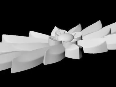 Central decor ornament for furniture 3D model 39