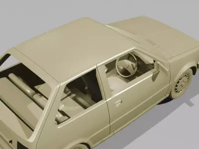Classic Hatchback Car 3D Print Ready STL  3D print model