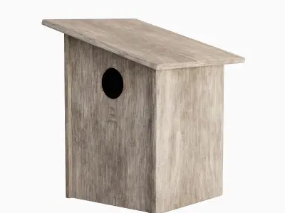 Wooden Birdhouse C 03 3D model