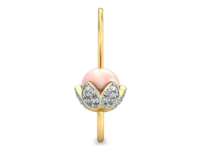 Solitaire Women Earring 3D print model 7