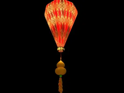 Chinese Red Lantern 3D model 67