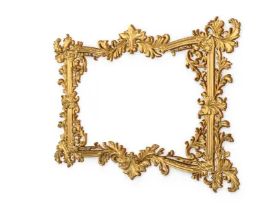 Plaster decorative frame ornament 06 3D model