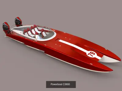 Powerboat 3D Model Pack