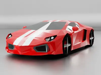 Low poly cars sports car 3D Model Pack