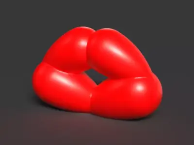 Lips Shape Free 3D model