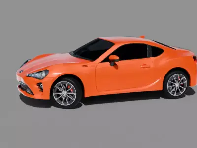 Toyota GT 86 2017 Facelift Low-poly 3D model
