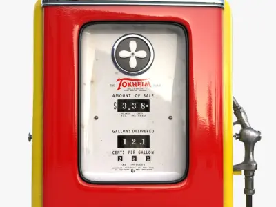 Vintage GILMORE Gas Pump 1948 3D model