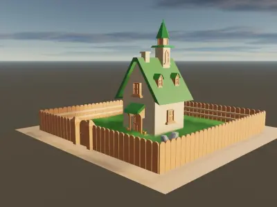 Disney house 5 Low-poly 3D model
