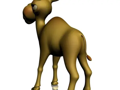 Cartoon Camel RIGGED Low-poly 3D model