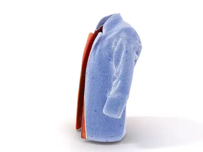 Regal Orange Brocade Jacket model pack Low-poly 3D model