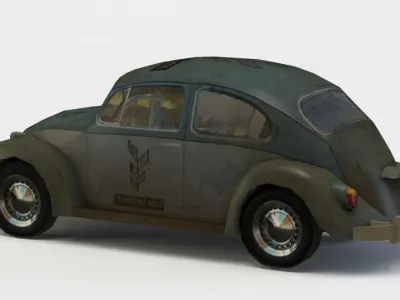 Car bug Low-poly 3D model