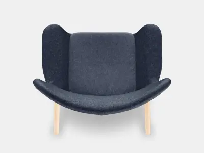 VEDBO High-back armchair Low-poly 3D model