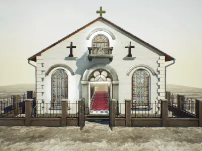 Church for Unreal Updated Low-poly 3D model