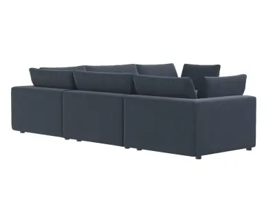 Commix Down Filled Overstuffed 5 Piece Sectional Sofa 3D model