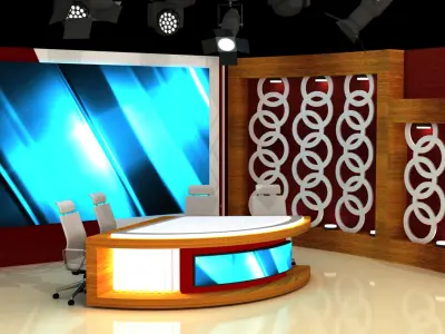 News Tv Studio 2 Alternatives 3D model