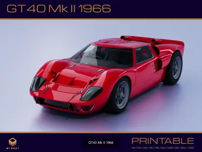 3D Printable Cars 3D Model Pack by My-Asset