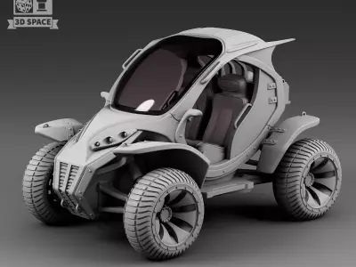 Futuristic buggy 3D print model