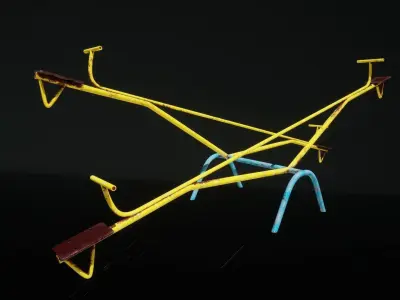Old Playground Low-poly 3D model