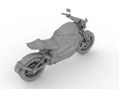 Harley Davidson LiveWire Low-poly 3D model