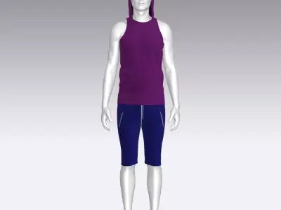 Sport Suit Low-poly 3D model 13