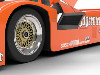 Porsche 956 Group C Brun 1982 Jagermeister Racing HQ 3d model  3D model